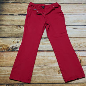 Style & Co Red Denim Jeans 14